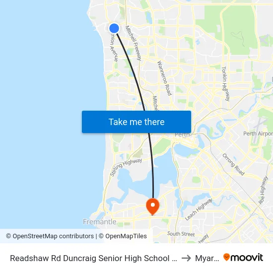 Readshaw Rd Duncraig Senior High School Stand 4 to Myaree map