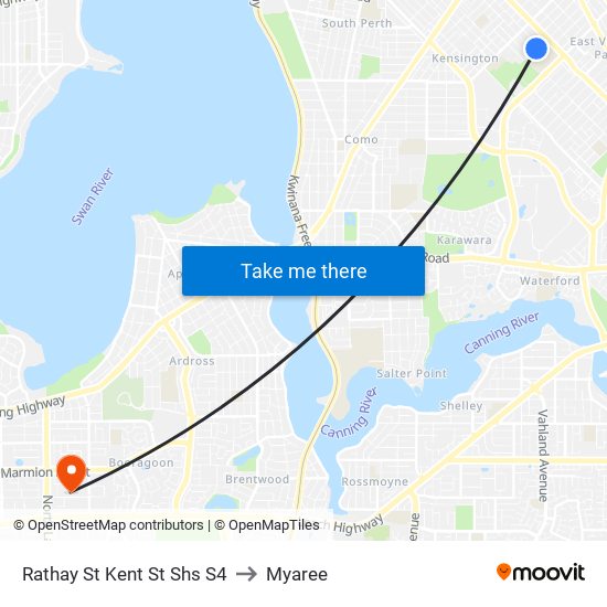 Rathay St Kent St Shs S4 to Myaree map