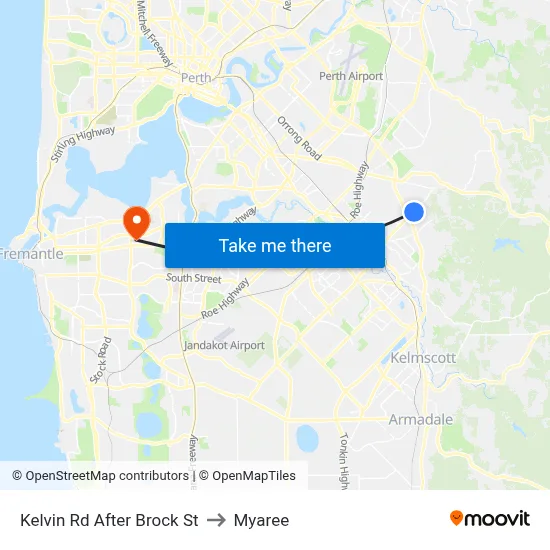 Kelvin Rd After Brock St to Myaree map
