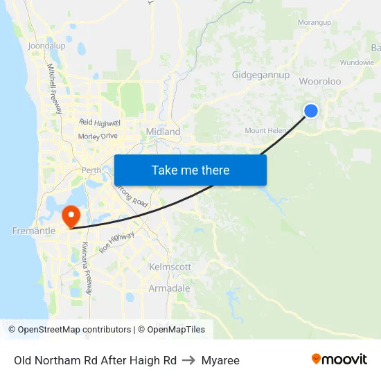 Old Northam Rd After Haigh Rd to Myaree map