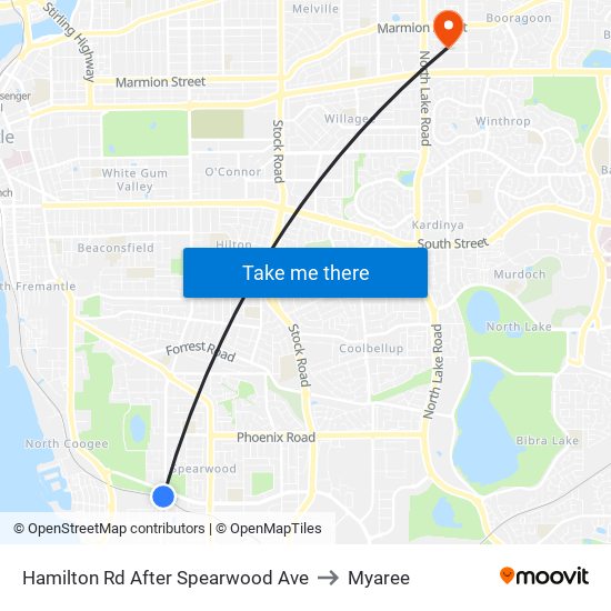 Hamilton Rd After Spearwood Ave to Myaree map