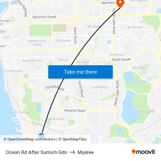 Ocean Rd After Sumich Gdn to Myaree map