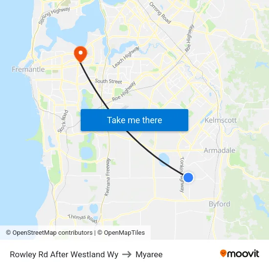 Rowley Rd After Westland Wy to Myaree map