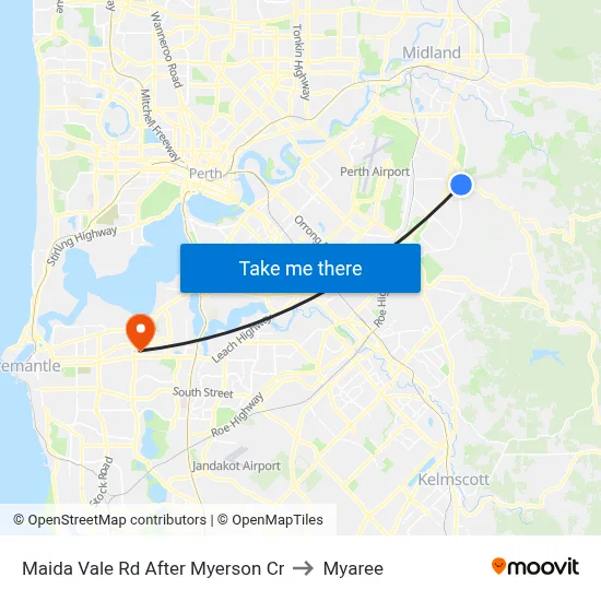Maida Vale Rd After Myerson Cr to Myaree map