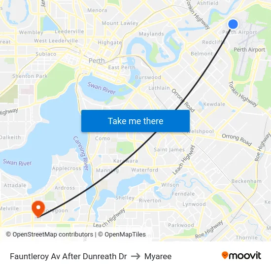 Fauntleroy Av After Dunreath Dr to Myaree map