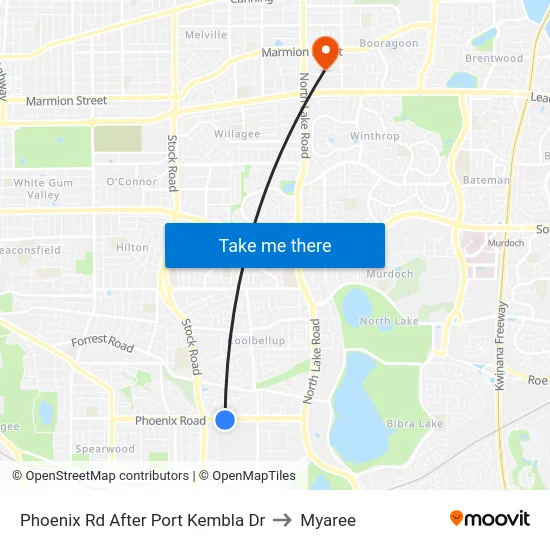 Phoenix Rd After Port Kembla Dr to Myaree map