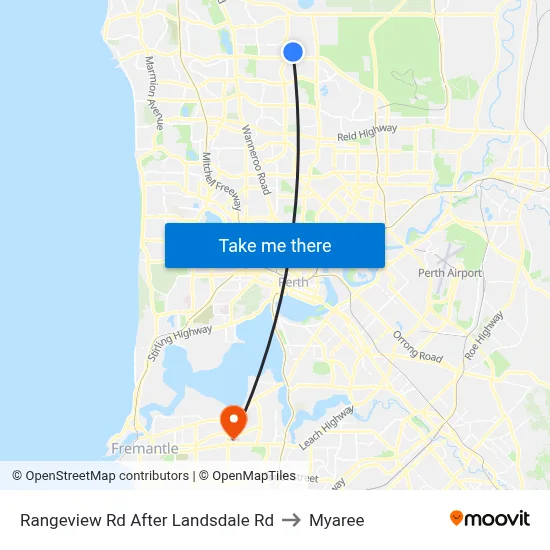 Rangeview Rd After Landsdale Rd to Myaree map