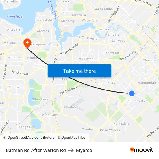 Batman Rd After Warton Rd to Myaree map