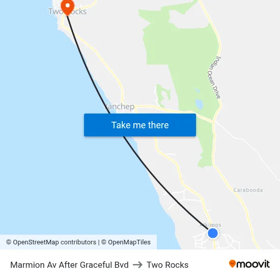 Marmion Av After Graceful Bvd to Two Rocks map