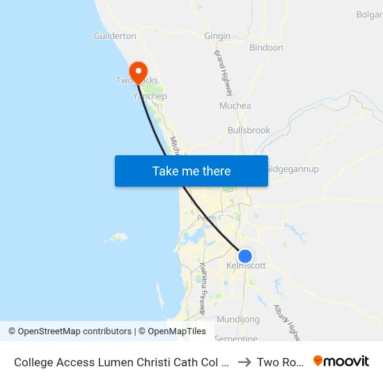College Access Lumen Christi Cath Col Stand 4 to Two Rocks map