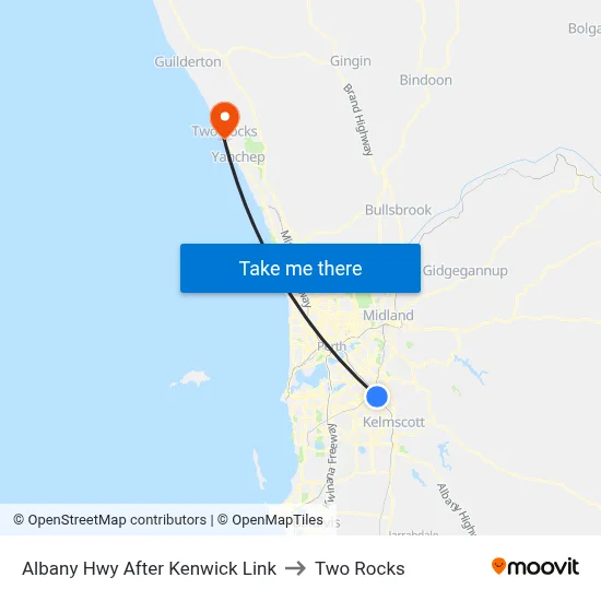 Albany Hwy After Kenwick Link to Two Rocks map