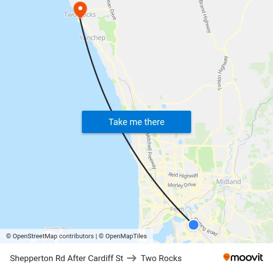 Shepperton Rd After Cardiff St to Two Rocks map