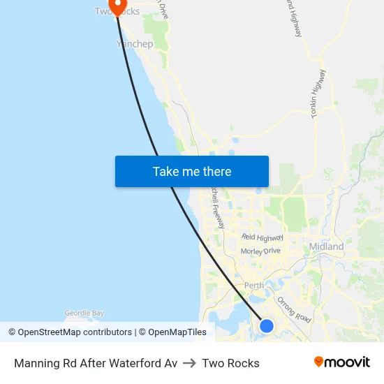 Manning Rd After Waterford Av to Two Rocks map