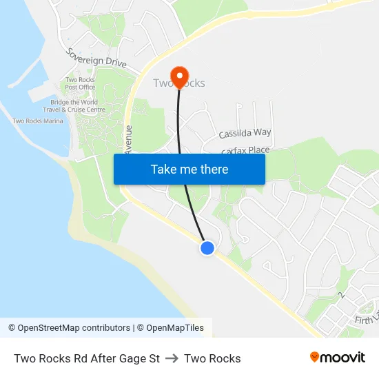 Two Rocks Rd After Gage St to Two Rocks map