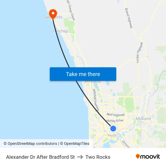 Alexander Dr After Bradford St to Two Rocks map
