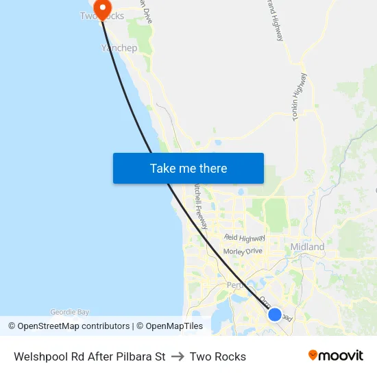 Welshpool Rd After Pilbara St to Two Rocks map