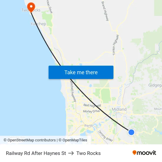 Railway Rd After Haynes St to Two Rocks map