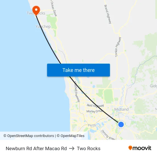 Newburn Rd After Macao Rd to Two Rocks map