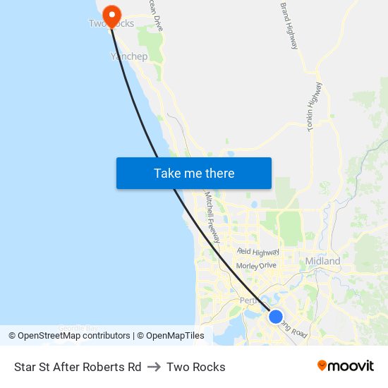 Star St After Roberts Rd to Two Rocks map