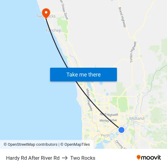 Hardy Rd After River Rd to Two Rocks map