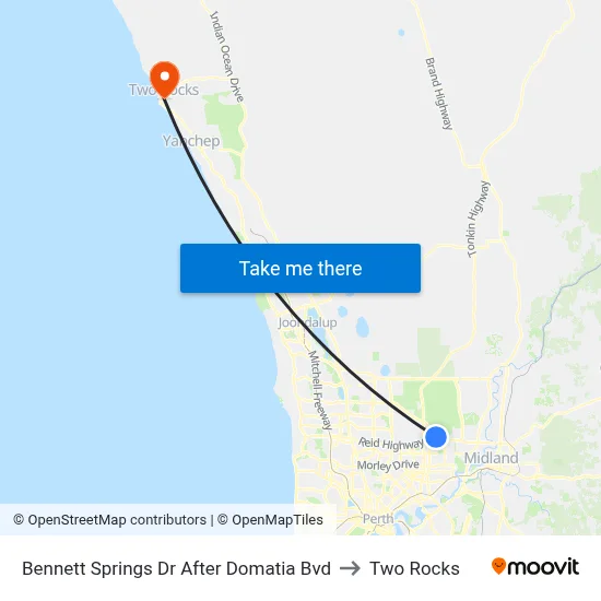 Bennett Springs Dr After Domatia Bvd to Two Rocks map