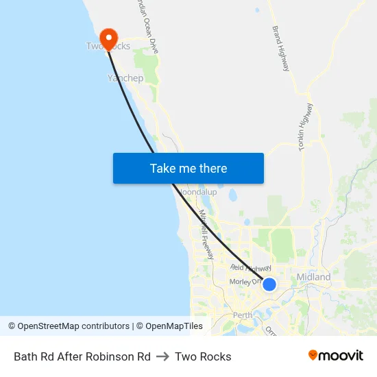 Bath Rd After Robinson Rd to Two Rocks map