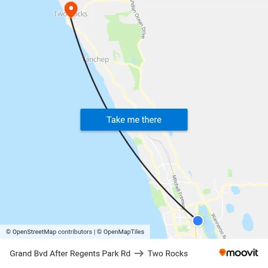 Grand Bvd After Regents Park Rd to Two Rocks map
