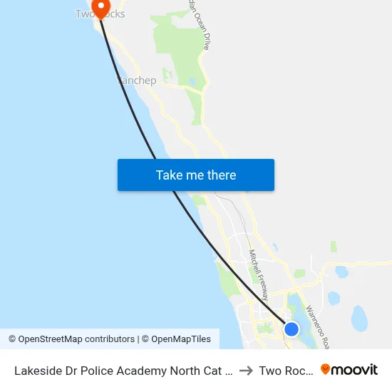Lakeside Dr Police Academy North Cat Id 7 to Two Rocks map