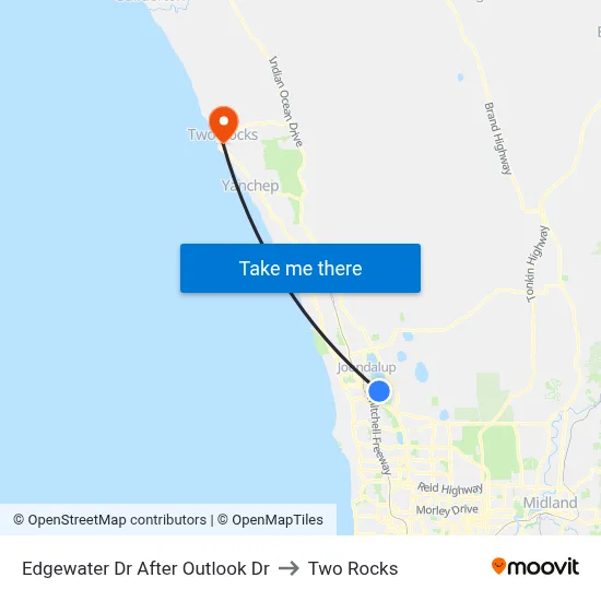 Edgewater Dr After Outlook Dr to Two Rocks map