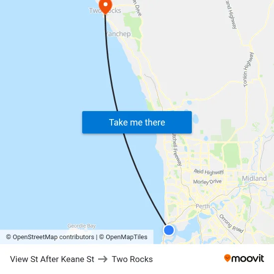 View St After Keane St to Two Rocks map