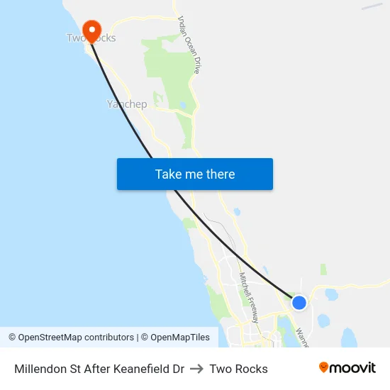 Millendon St After Keanefield Dr to Two Rocks map
