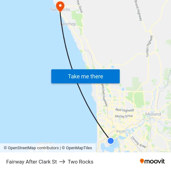 Fairway   After Clark St to Two Rocks map