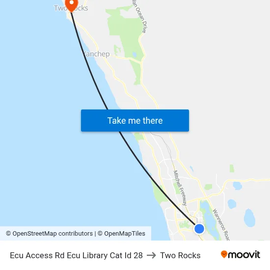 Ecu Access Rd Ecu Library Cat Id 28 to Two Rocks map