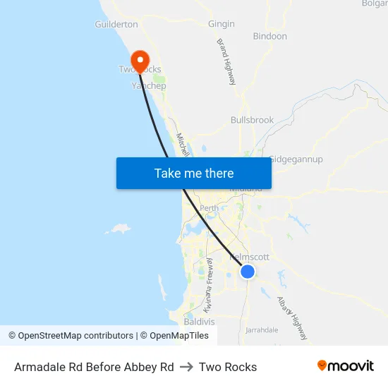 Armadale Rd Before Abbey Rd to Two Rocks map