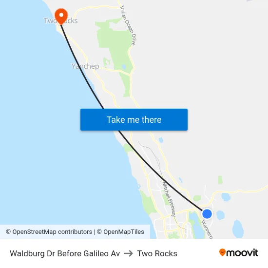 Waldburg Dr Before Galileo Av to Two Rocks map