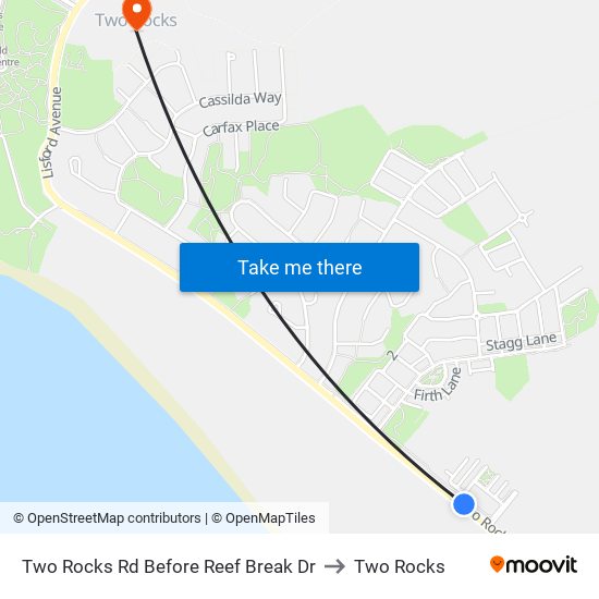 Two Rocks Rd Before Reef Break Dr to Two Rocks map