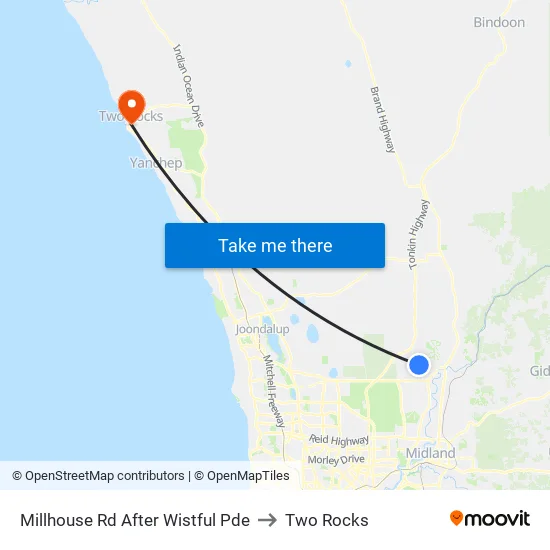 Millhouse Rd After Wistful Pde to Two Rocks map
