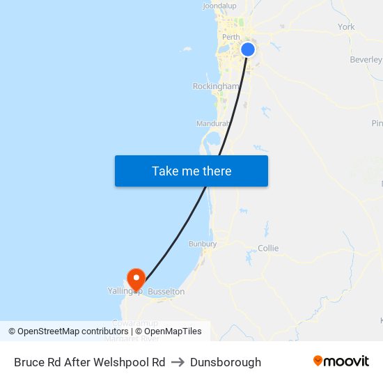 Bruce Rd After Welshpool Rd to Dunsborough map