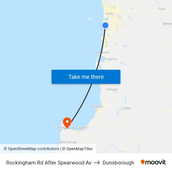 Rockingham Rd After Spearwood Av to Dunsborough map