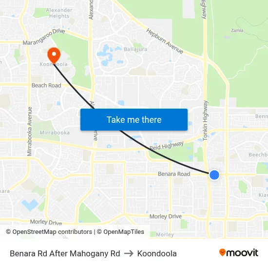 Benara Rd After Mahogany Rd to Koondoola map