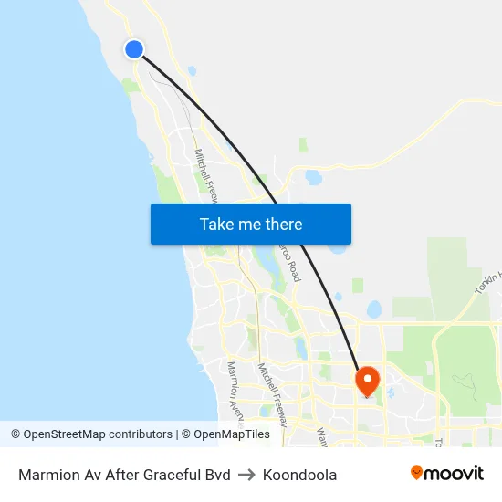 Marmion Av After Graceful Bvd to Koondoola map
