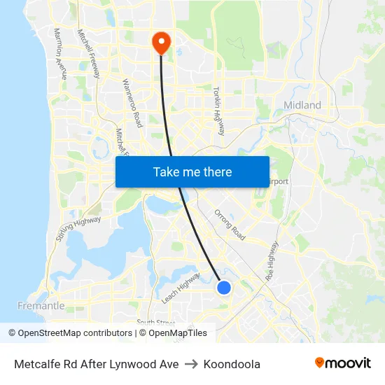 Metcalfe Rd After Lynwood Ave to Koondoola map