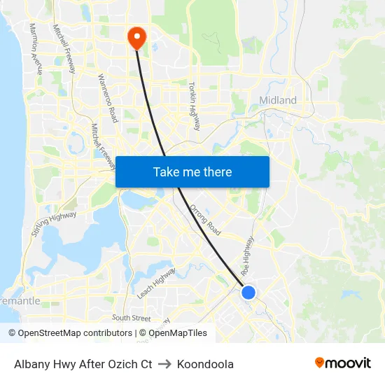 Albany Hwy After Ozich Ct to Koondoola map