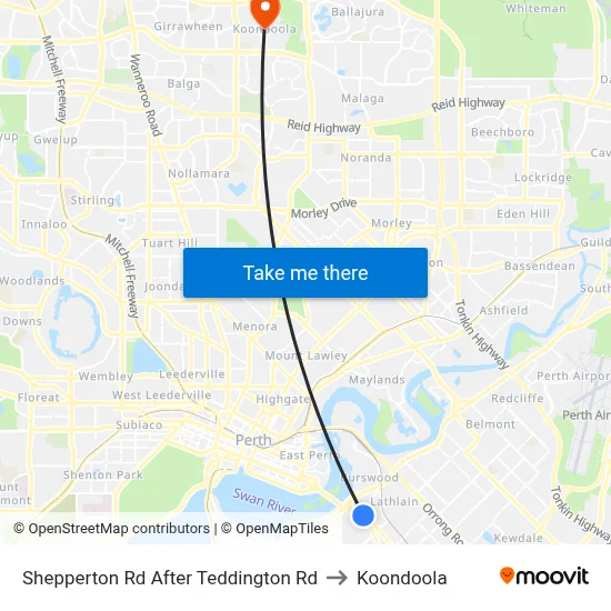 Shepperton Rd After Teddington Rd to Koondoola map