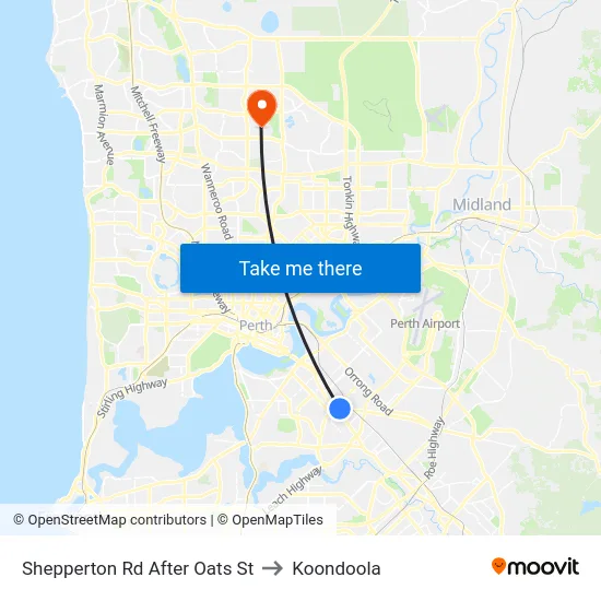 Shepperton Rd After Oats St to Koondoola map