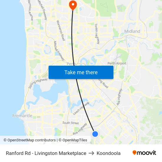Ranford Rd - Livingston Marketplace to Koondoola map