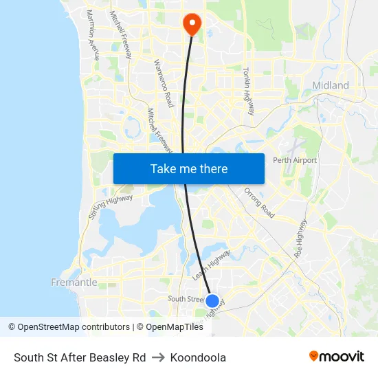South St After Beasley Rd to Koondoola map