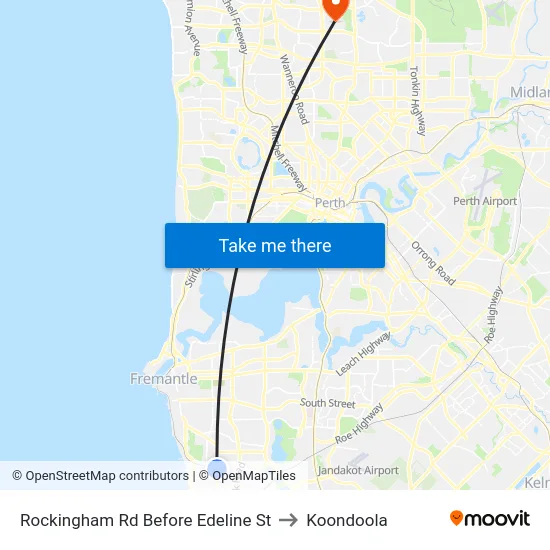Rockingham Rd Before Edeline St to Koondoola map