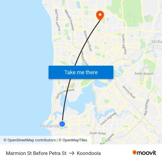 Marmion St Before Petra St to Koondoola map