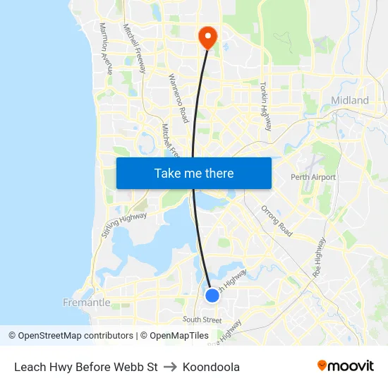 Leach Hwy Before Webb St to Koondoola map